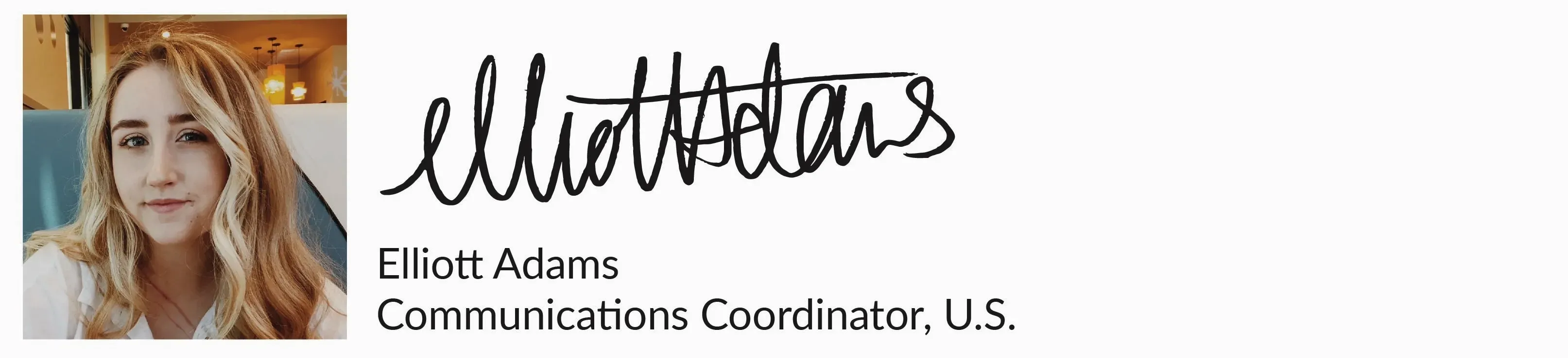 Elliott Adams' signature